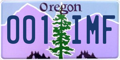 OR license plate 001IMF