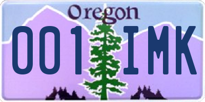 OR license plate 001IMK