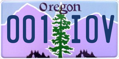 OR license plate 001IOV