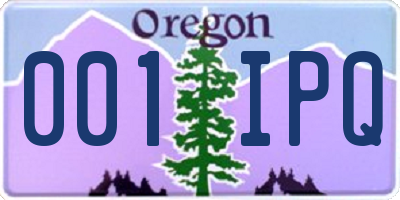 OR license plate 001IPQ