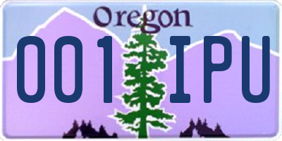 OR license plate 001IPU