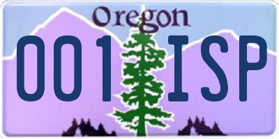 OR license plate 001ISP