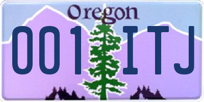 OR license plate 001ITJ