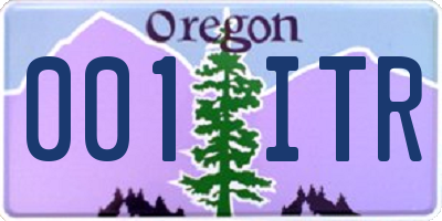 OR license plate 001ITR