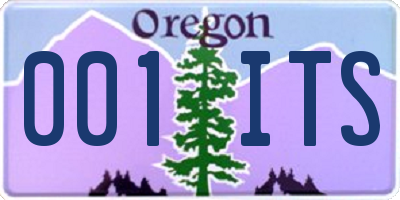 OR license plate 001ITS