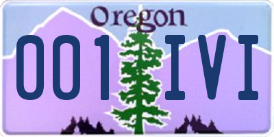 OR license plate 001IVI