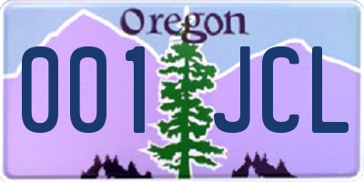 OR license plate 001JCL