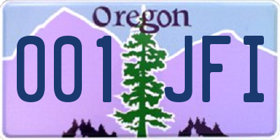 OR license plate 001JFI