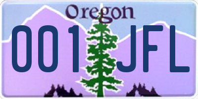 OR license plate 001JFL