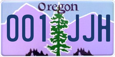 OR license plate 001JJH