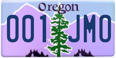 OR license plate 001JMO