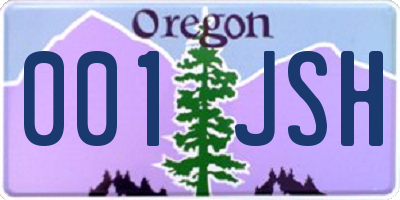 OR license plate 001JSH