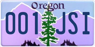 OR license plate 001JSI