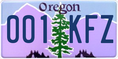 OR license plate 001KFZ