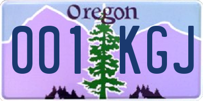 OR license plate 001KGJ