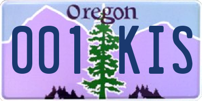 OR license plate 001KIS