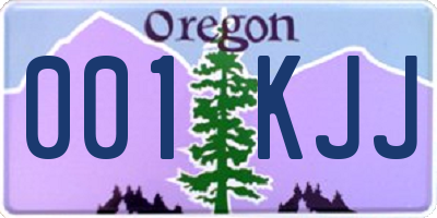 OR license plate 001KJJ