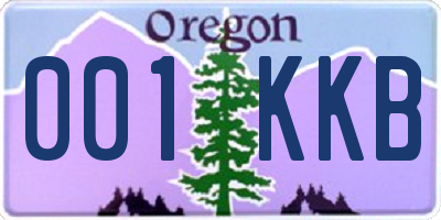 OR license plate 001KKB