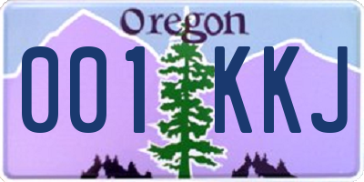 OR license plate 001KKJ