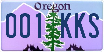 OR license plate 001KKS