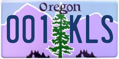 OR license plate 001KLS