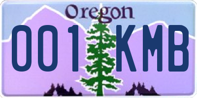 OR license plate 001KMB