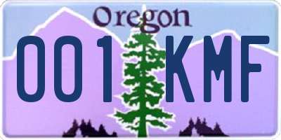 OR license plate 001KMF