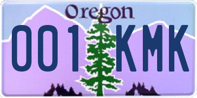 OR license plate 001KMK