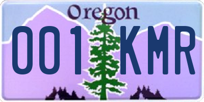 OR license plate 001KMR