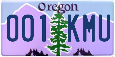 OR license plate 001KMU