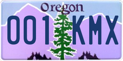 OR license plate 001KMX