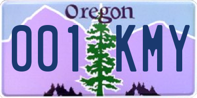 OR license plate 001KMY