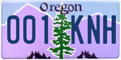 OR license plate 001KNH