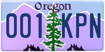 OR license plate 001KPN