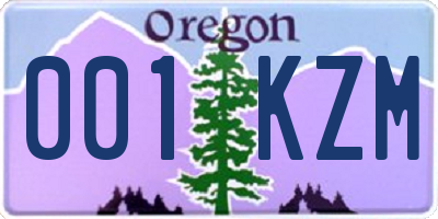 OR license plate 001KZM