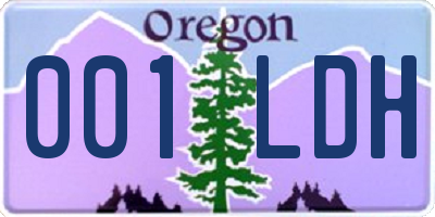 OR license plate 001LDH