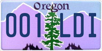 OR license plate 001LDI