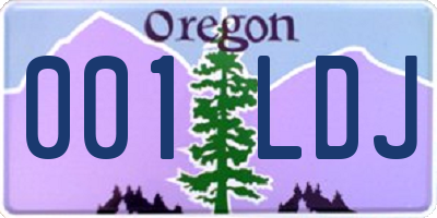 OR license plate 001LDJ