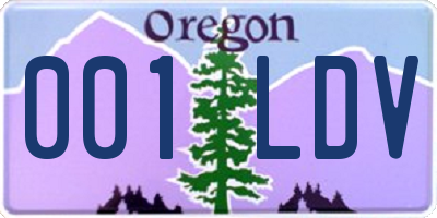 OR license plate 001LDV