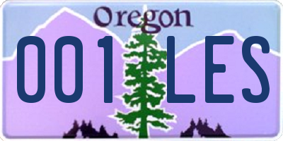 OR license plate 001LES