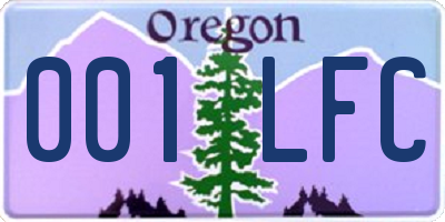 OR license plate 001LFC