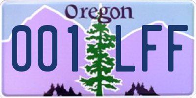 OR license plate 001LFF