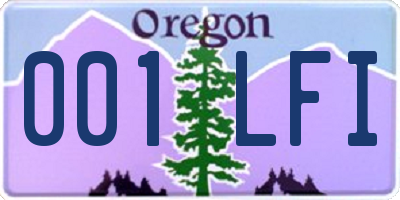 OR license plate 001LFI