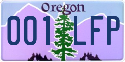 OR license plate 001LFP