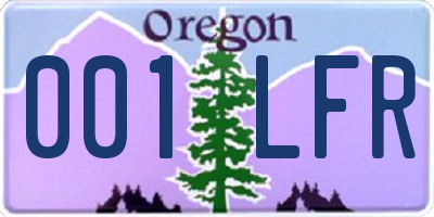 OR license plate 001LFR