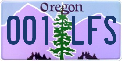 OR license plate 001LFS