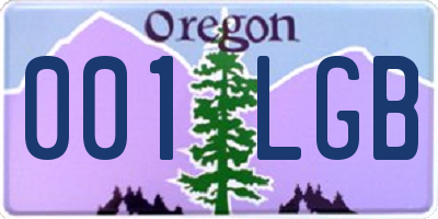 OR license plate 001LGB