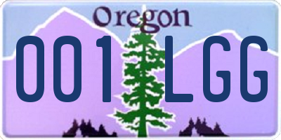 OR license plate 001LGG