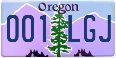 OR license plate 001LGJ