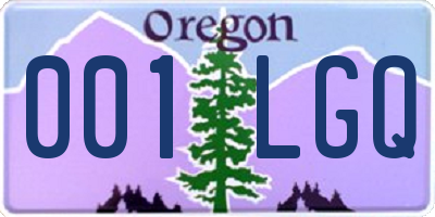 OR license plate 001LGQ